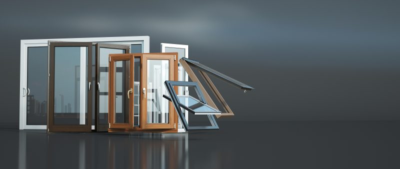 3d Rendering Of A Selection Of Windows Of Different Types And St